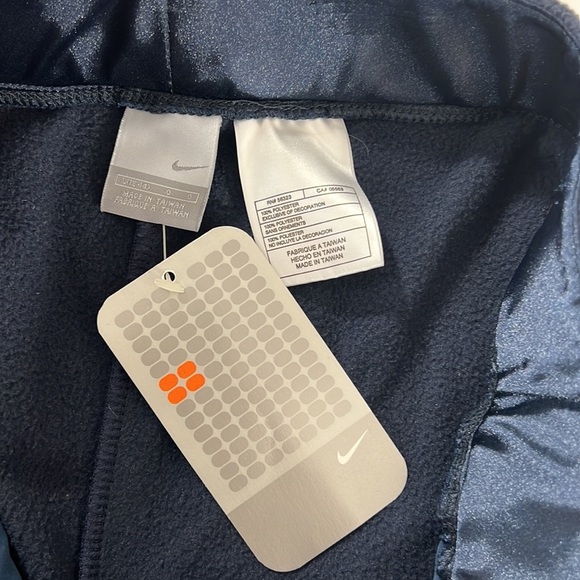 Nike Pants Womens Large Blue Fleece Track Front Zip Vintage‎ Y2K Satin Stripe - Picture 11 of 14